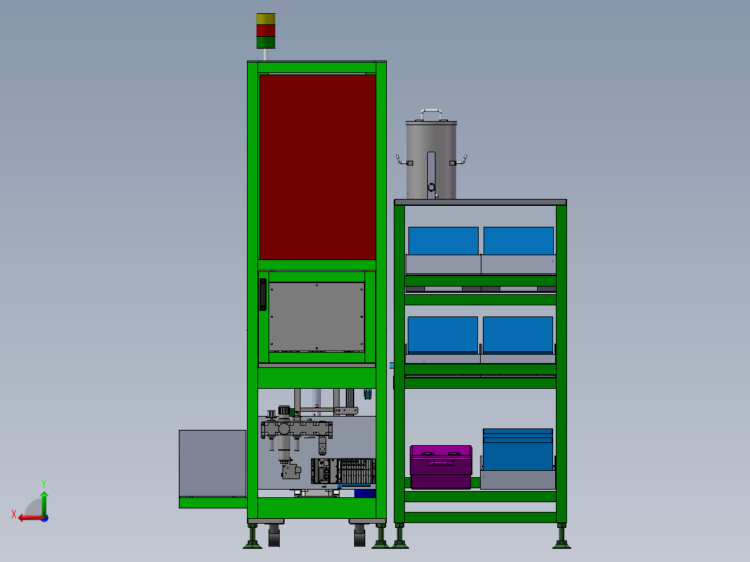 压装活塞及安装矩形圈设备sw16可编辑后视图