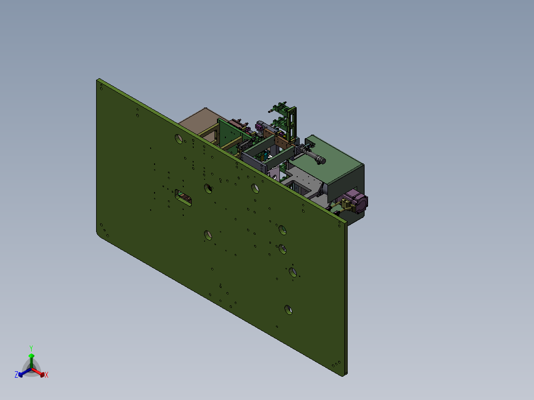 平行传输机sw22正等轴测图