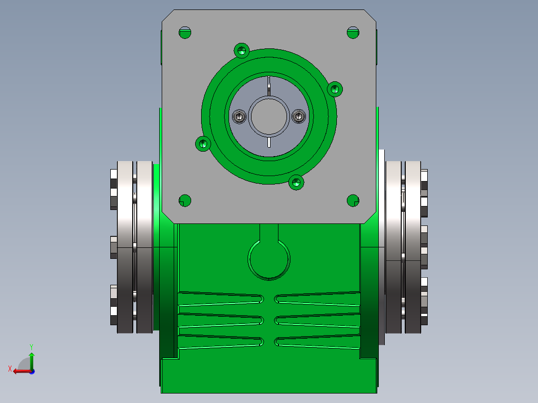 双导程蜗轮蜗杆减速机 63款后视图
