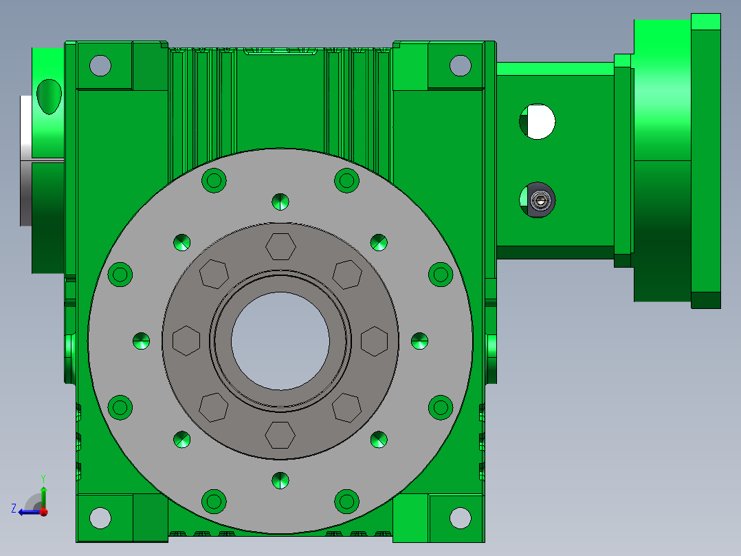 双导程蜗轮蜗杆减速机 63款右视图