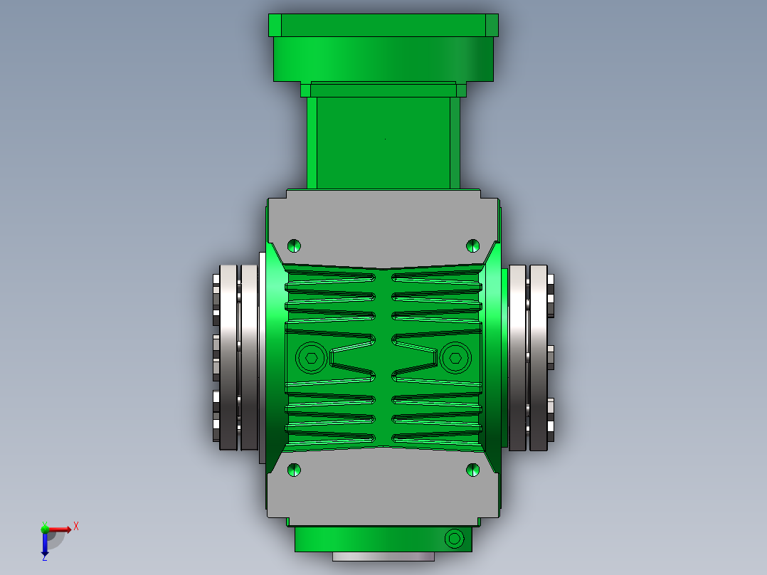 双导程蜗轮蜗杆减速机 63款俯视图