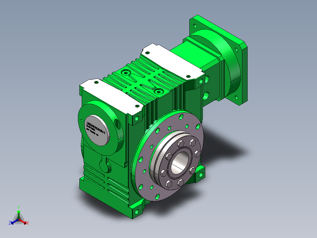 双导程蜗轮蜗杆减速机 63款正等轴测图