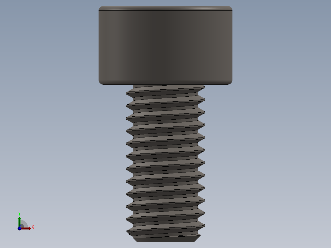 Screw_DIN_912_M5x10F_A2.SLDPRT公制内六角螺钉前视图