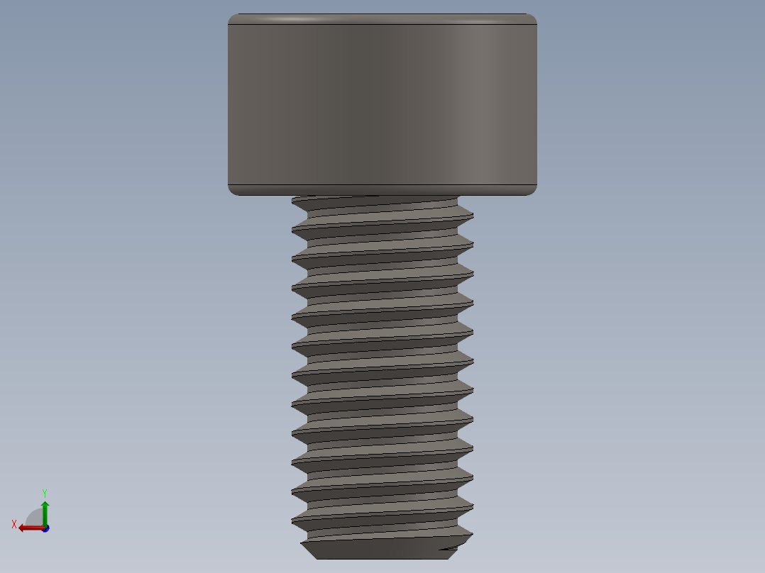 Screw_DIN_912_M5x10F_A2.SLDPRT公制内六角螺钉后视图