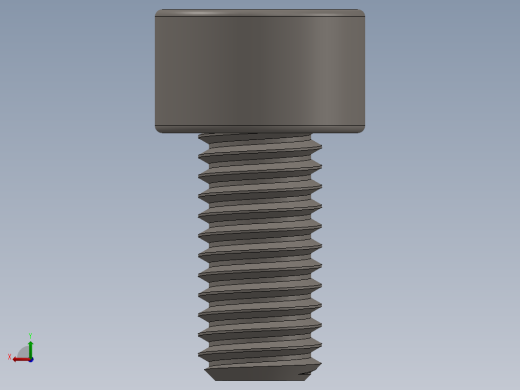Screw_DIN_912_M5x10F_A2.SLDPRT公制内六角螺钉后视缩略图