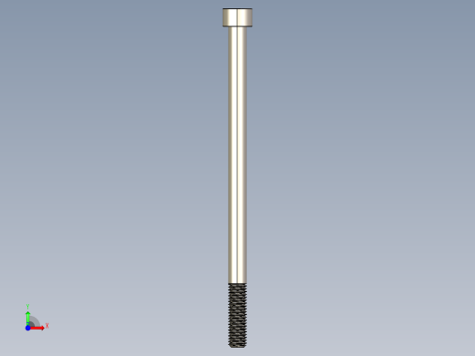 Screw_DIN_912_M8x140_A2.STEP公制内六角螺钉前视缩略图