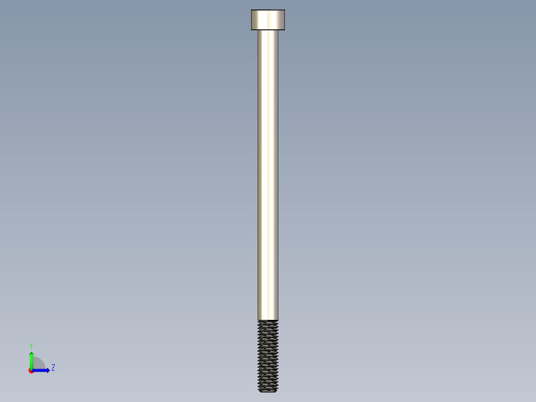 Screw_DIN_912_M8x140_A2.STEP公制内六角螺钉左视图