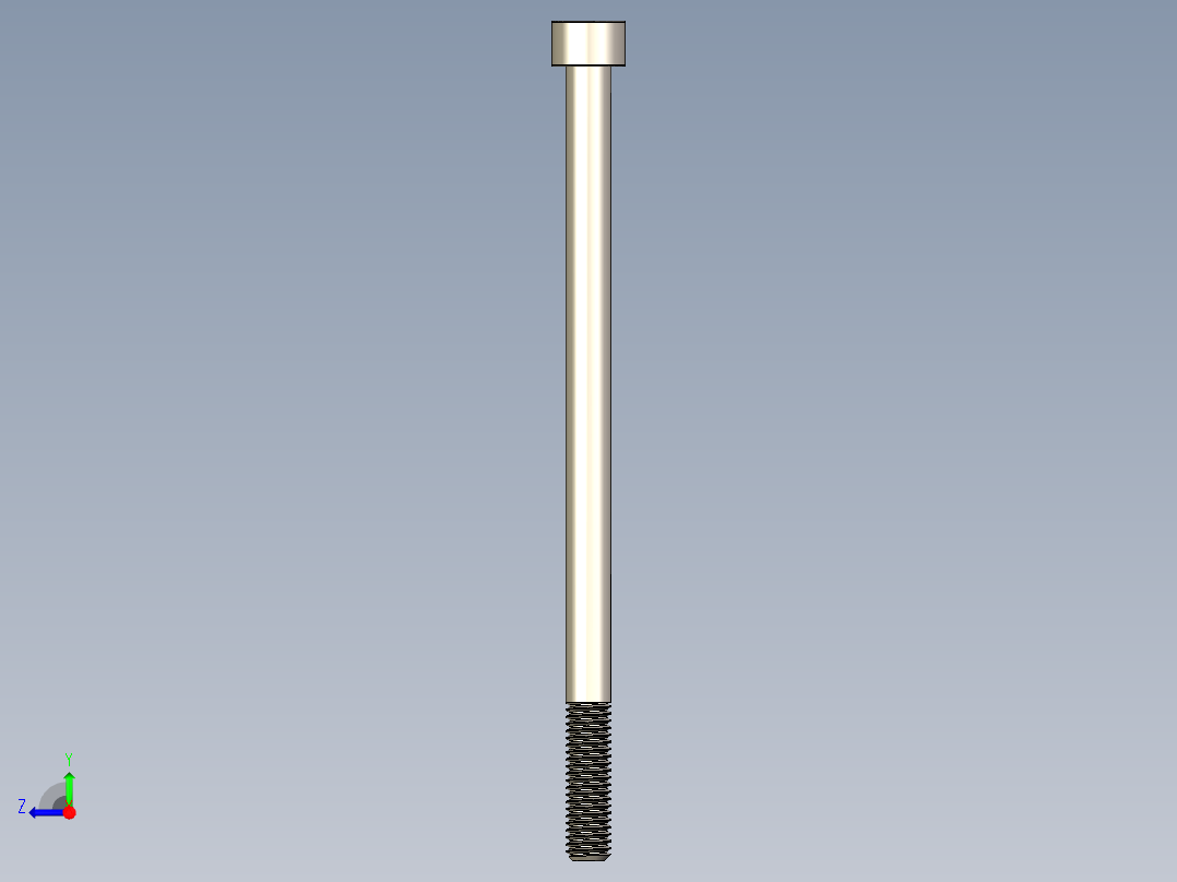 Screw_DIN_912_M8x140_A2.STEP公制内六角螺钉右视图