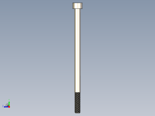 Screw_DIN_912_M8x140_A2.STEP公制内六角螺钉右视缩略图