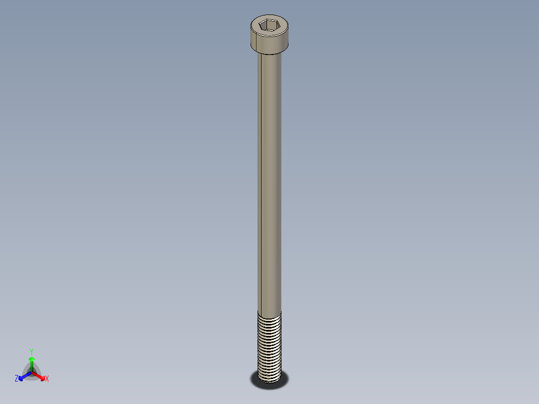 Screw_DIN_912_M8x140_A2.STEP公制内六角螺钉正等轴测图