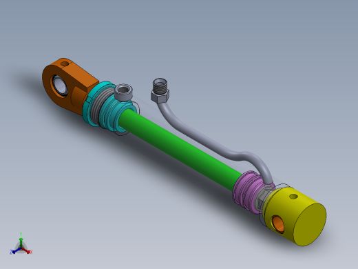 焊接式液压缸（带特殊前、后安装孔）55x30x225 mm