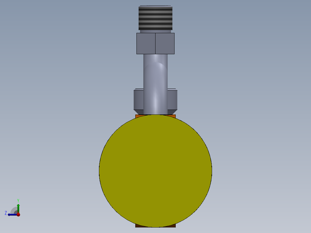 焊接式液压缸（带特殊前、后安装孔）55x30x225 mm右视图