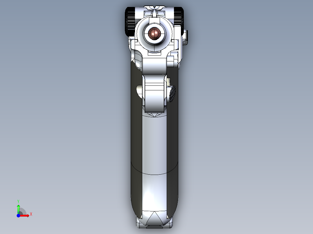 手枪左轮冲锋枪老式狙击步枪设计3D图纸luger-mod-1904-1 4 STP前视图