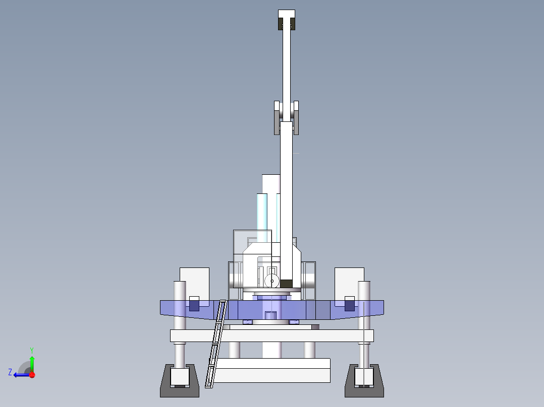 压桩机模型右视图