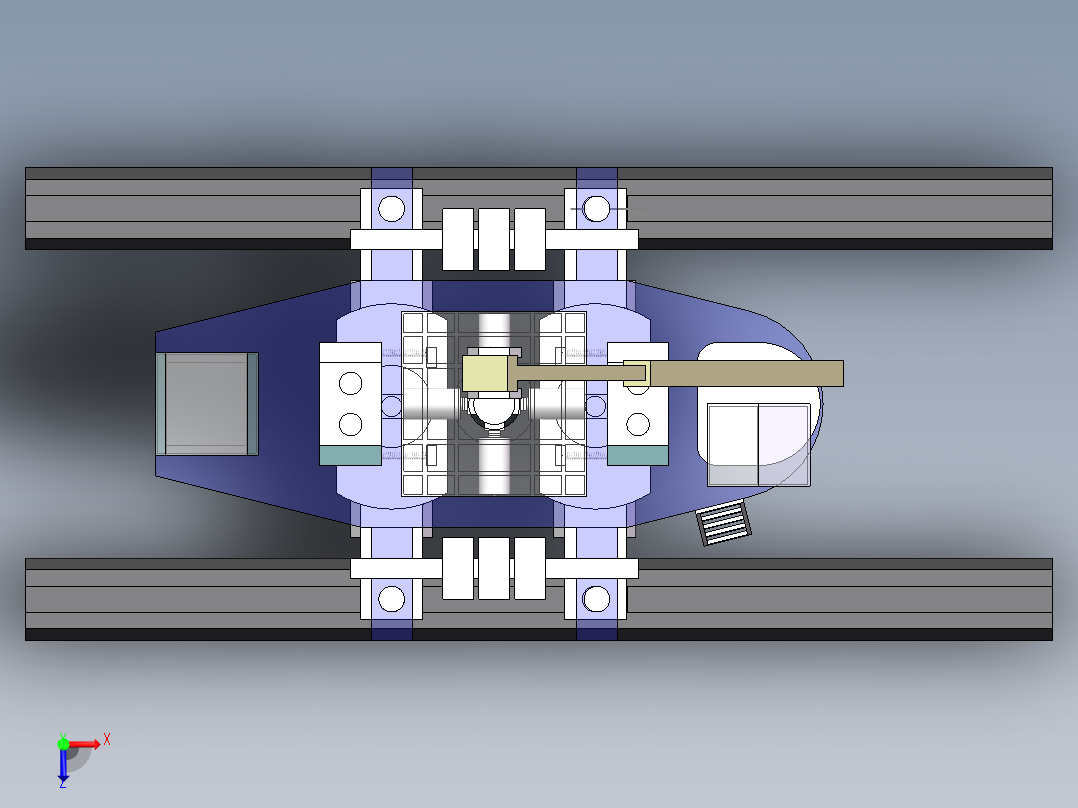 压桩机模型俯视图