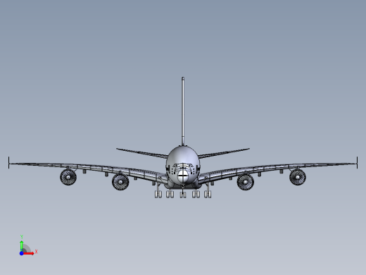 A380客机飞机前视缩略图