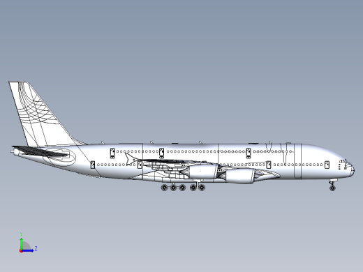 A380客机飞机左视缩略图