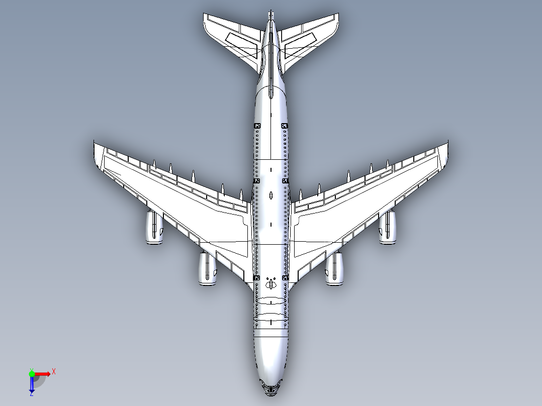 A380客机飞机俯视图