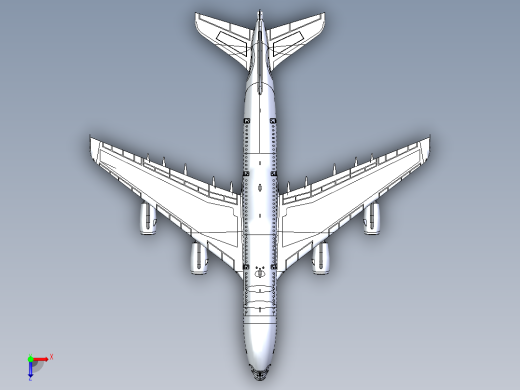 A380客机飞机俯视缩略图
