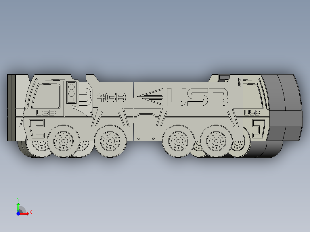 USB卡车前视图