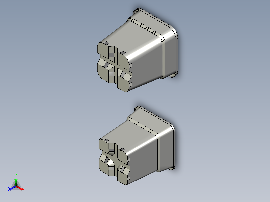 11升种植花盆正等轴测图