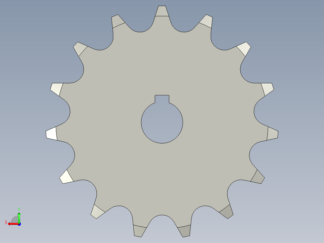 08A系列传动链轮DSFB08AB-15-12后视图