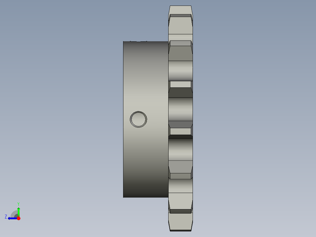 08A系列传动链轮DSFB08AB-15-12右视图