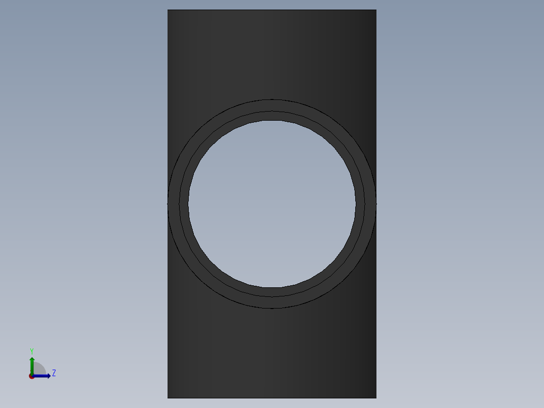 Cross DN200 PN10 U-PVC左视图