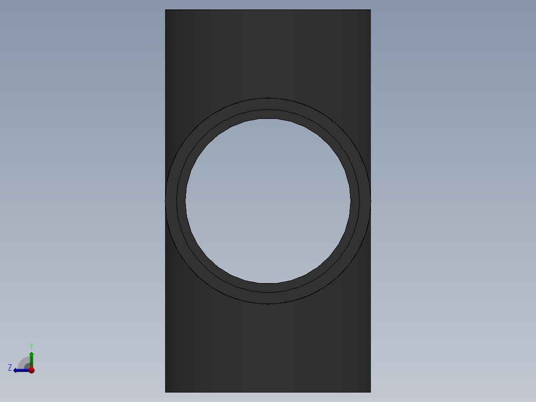 Cross DN200 PN10 U-PVC右视图