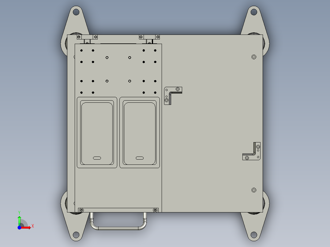 物料中转架前视图