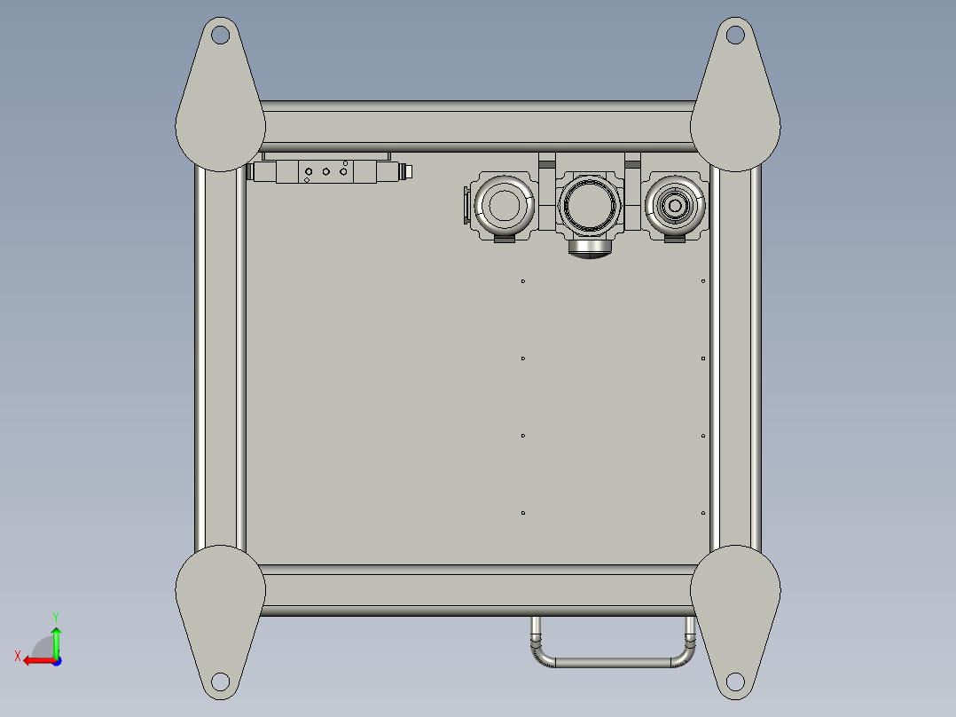 物料中转架后视图