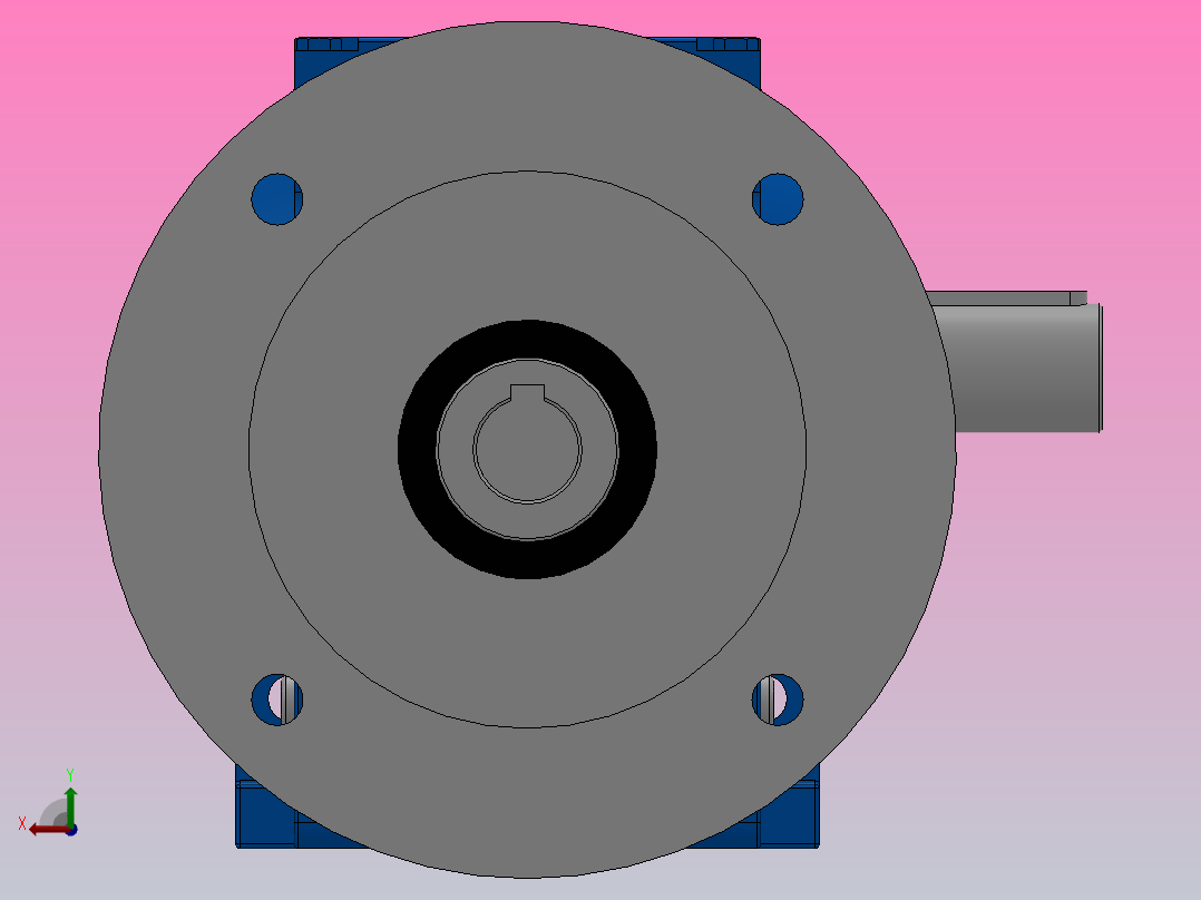 S57ZP蜗轮蜗杆减速机S57-16-M1-B-P90后视图