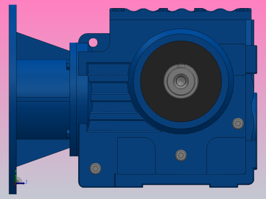 S57ZP蜗轮蜗杆减速机S57-16-M1-B-P90左视缩略图