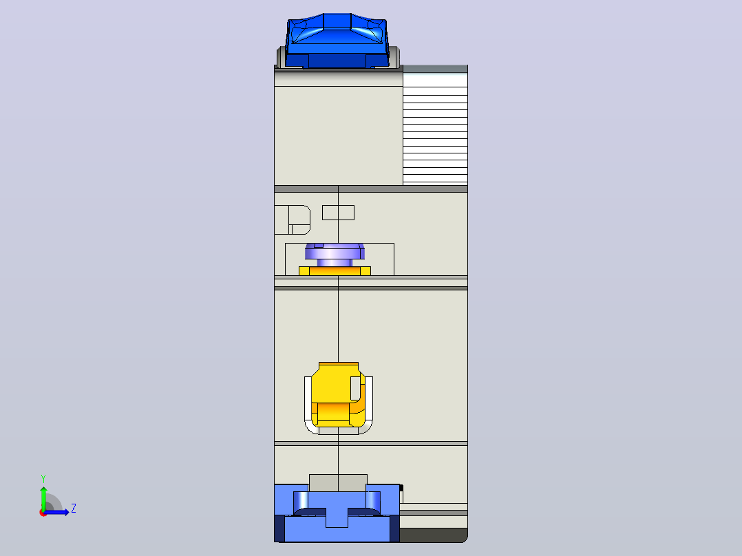 NUH-40B 1P电涌保护器三维模型202404左视图