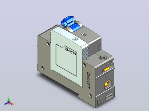 NUH-40B 1P电涌保护器三维模型202404正等轴测缩略图