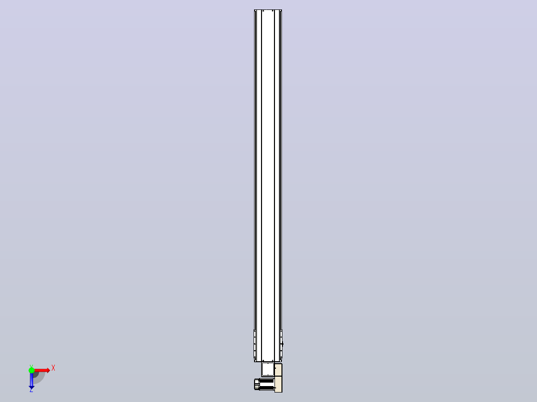 皮带直线轴半封闭可选导轨TPA-HNB-220D-176-L2450-MR-C-P1K-N3俯视图
