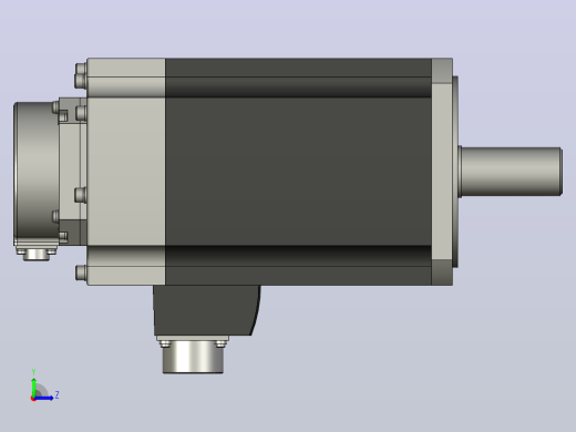 带制动器的交流伺服电机HG-RR353B_A三菱电机左视缩略图