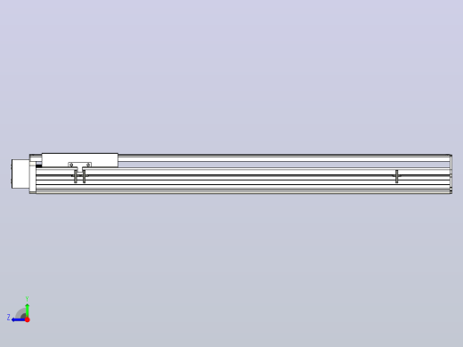 SYS22-950-BR-400W滚珠花健、支撑座、滚珠丝杠、交叉导轨、直线模组右视缩略图