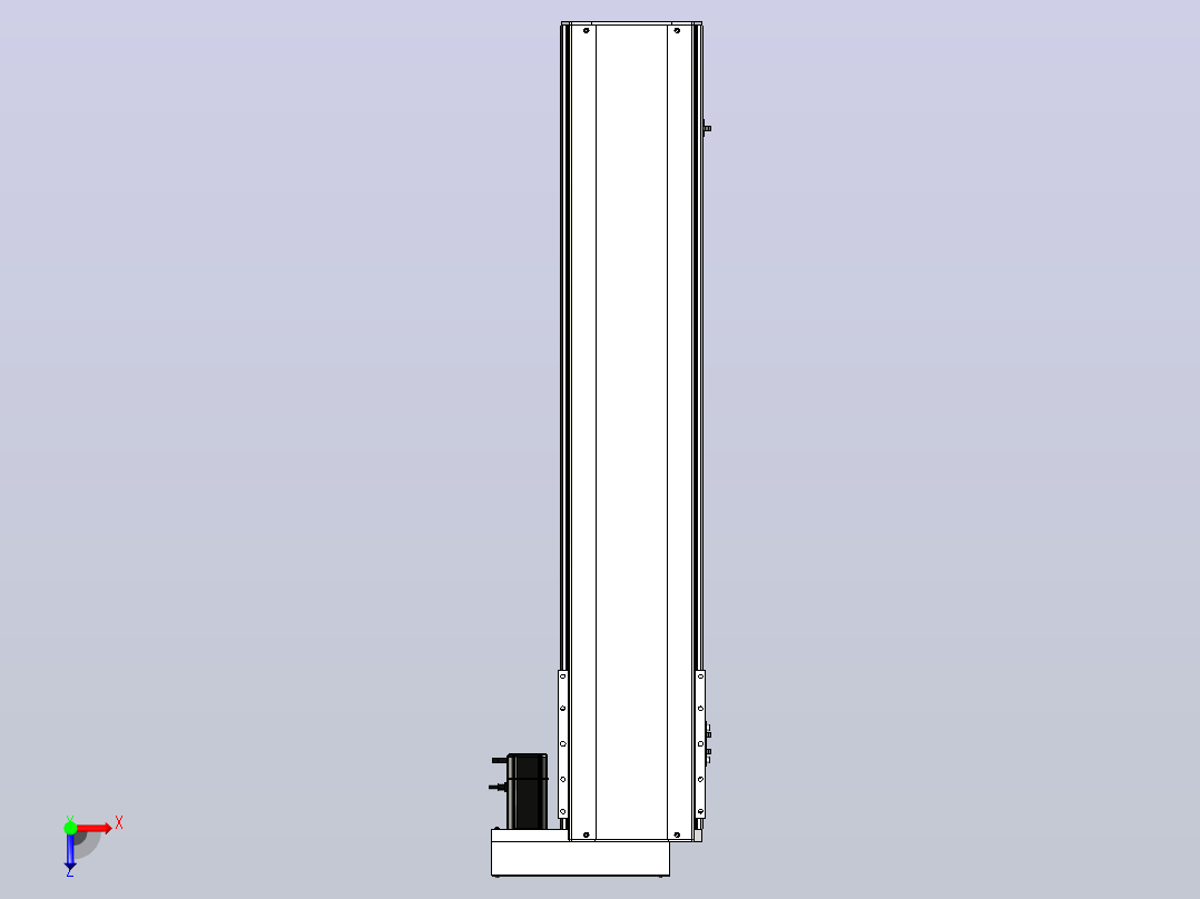 SYS22-950-BR-400W滚珠花健、支撑座、滚珠丝杠、交叉导轨、直线模组俯视图