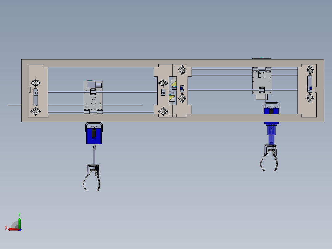二轴机床后视图