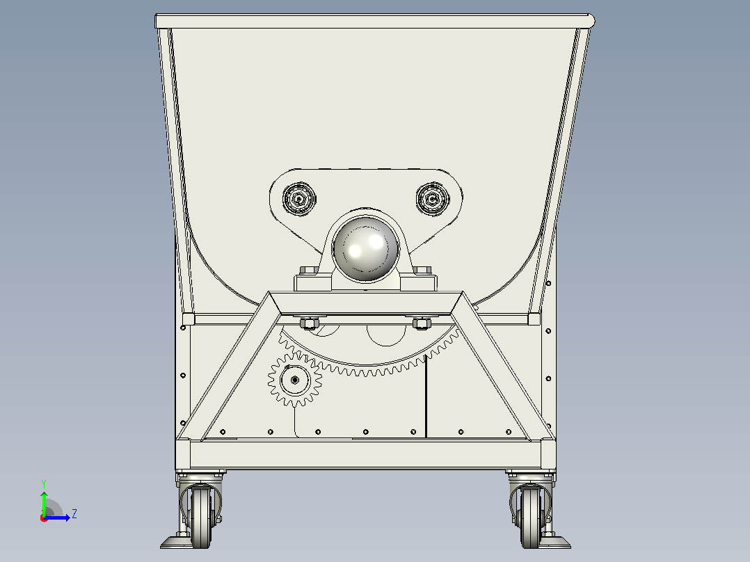 自动翻拌和面机左视图