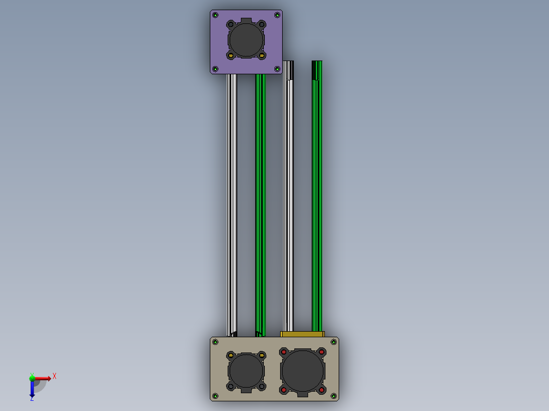 2ZY 外挡水组合冲切工装sw18可编辑俯视图