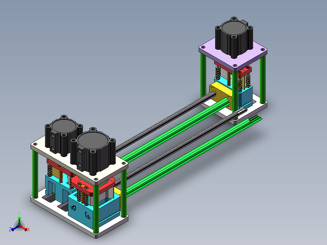 2ZY 外挡水组合冲切工装sw18可编辑正等轴测图