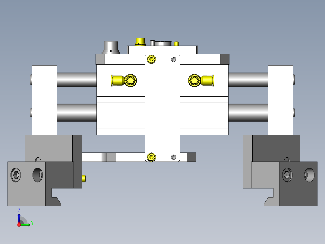 鼓状工件卡盘机构右视图