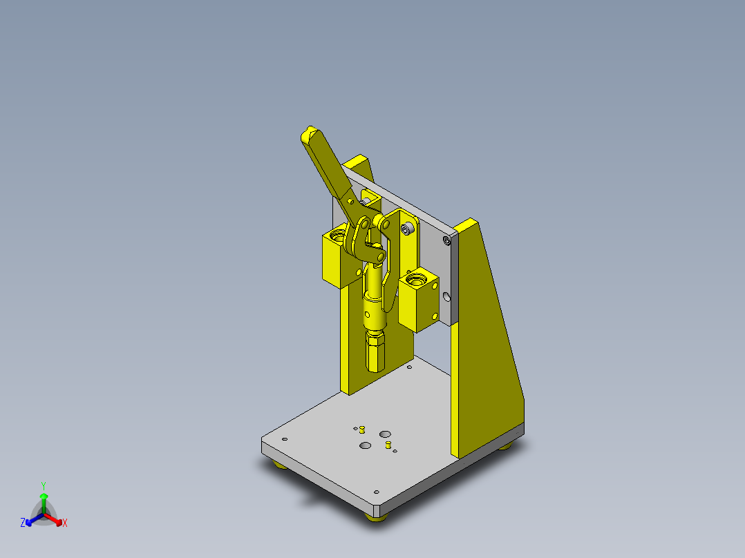 手动简易开孔夹具
