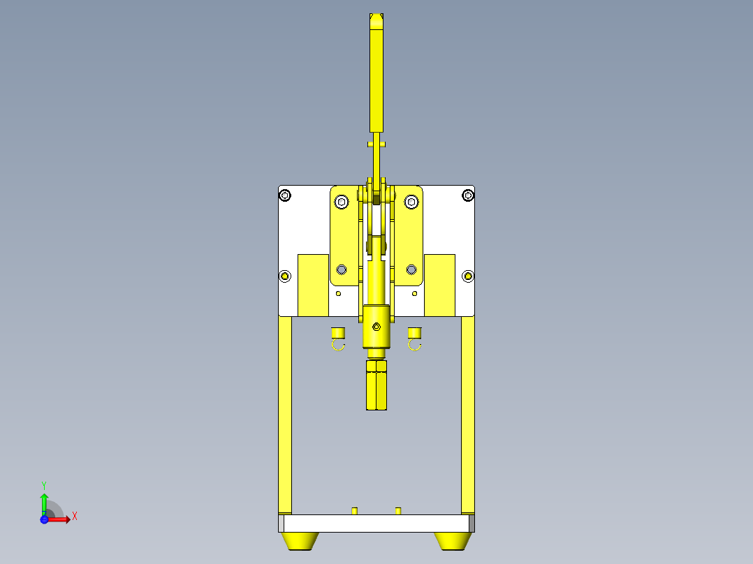 手动简易开孔夹具前视图