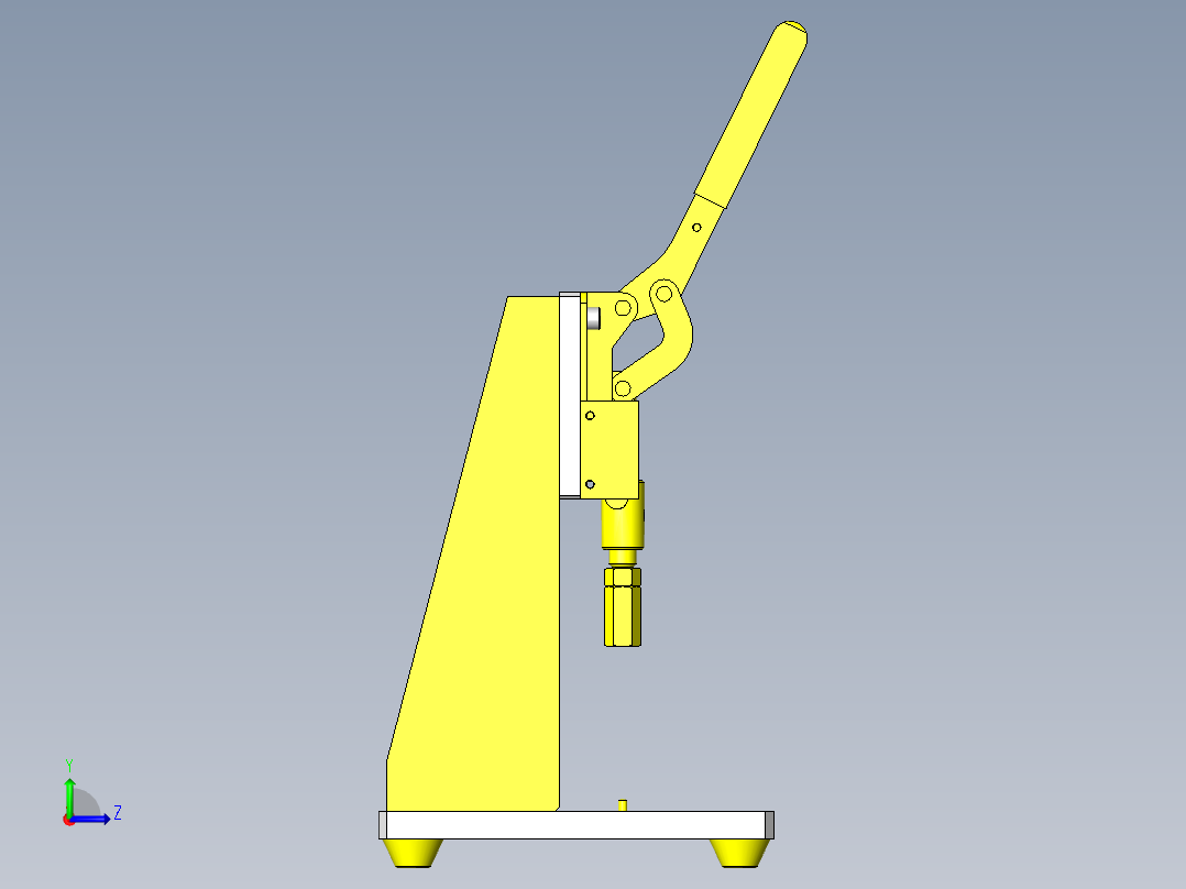 手动简易开孔夹具左视图