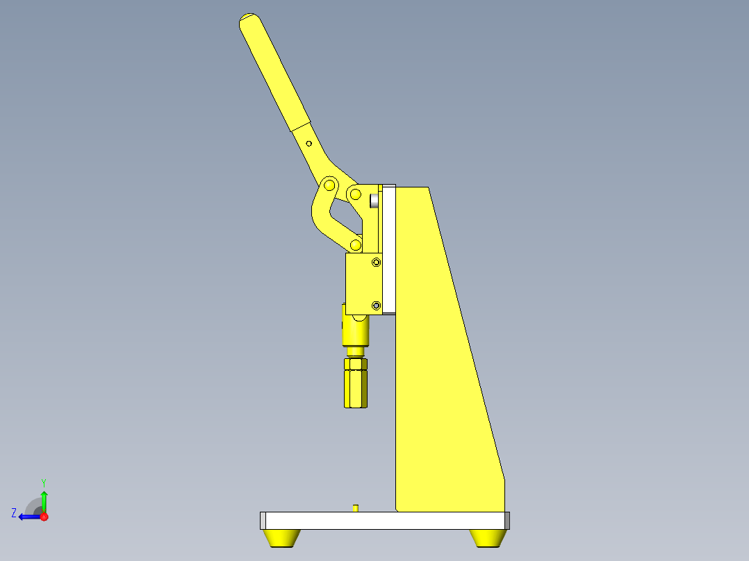 手动简易开孔夹具右视图
