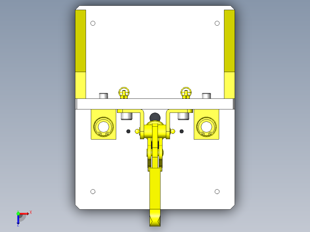 手动简易开孔夹具俯视图
