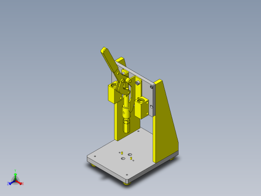 手动简易开孔夹具正等轴测缩略图